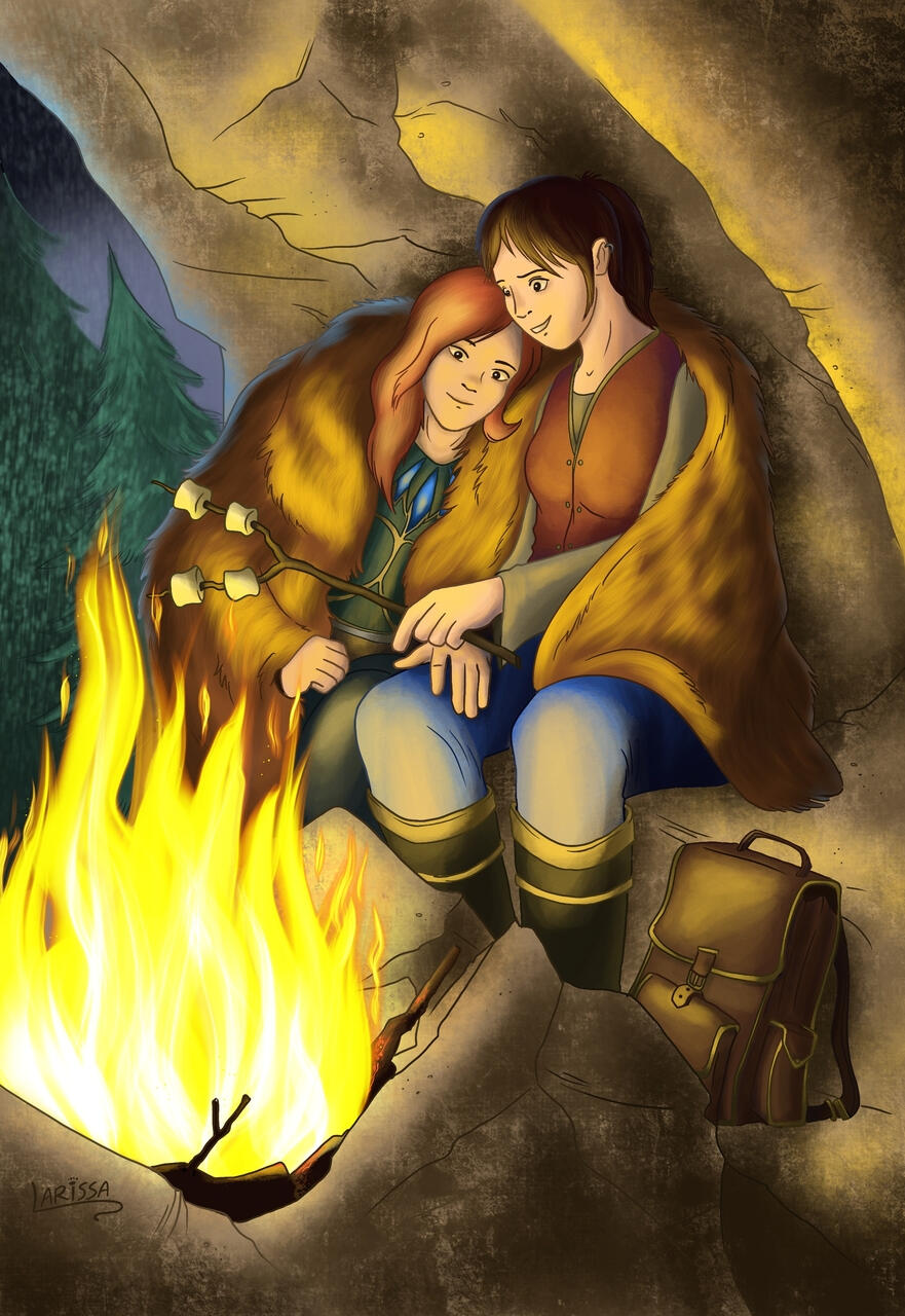Adventuring and Camping, by Vivian (Larissasartsies)