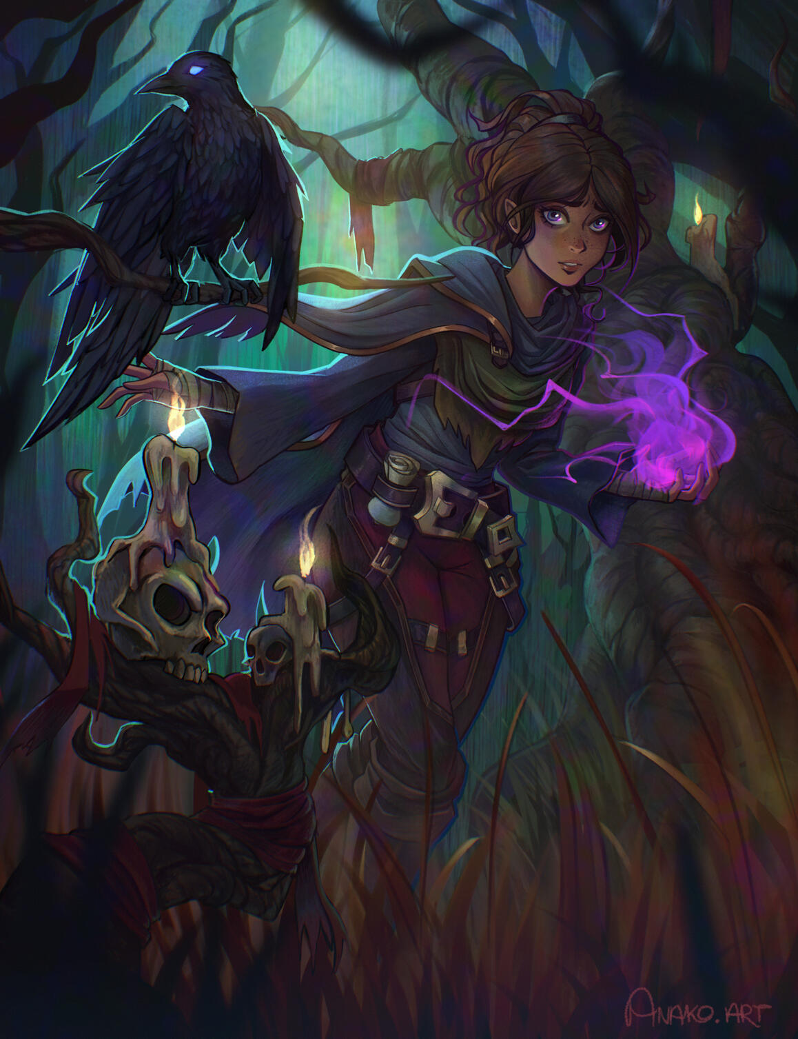 Hunting her heritage in Drustvar, by Anako.art