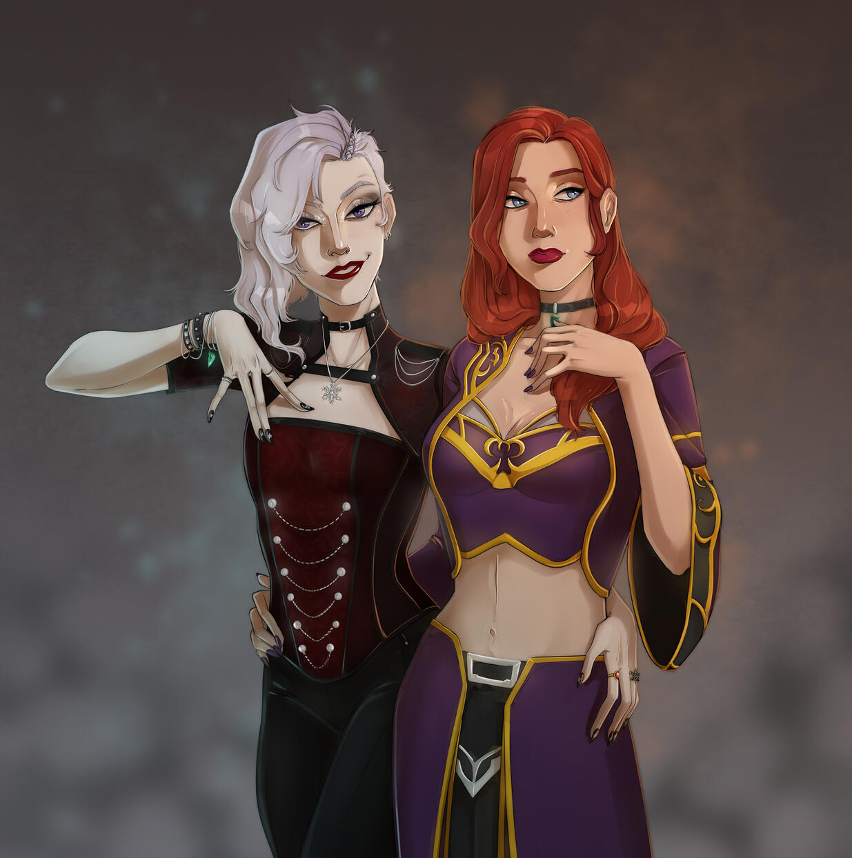 Adrienne and Auxelie, by Rubus in Black