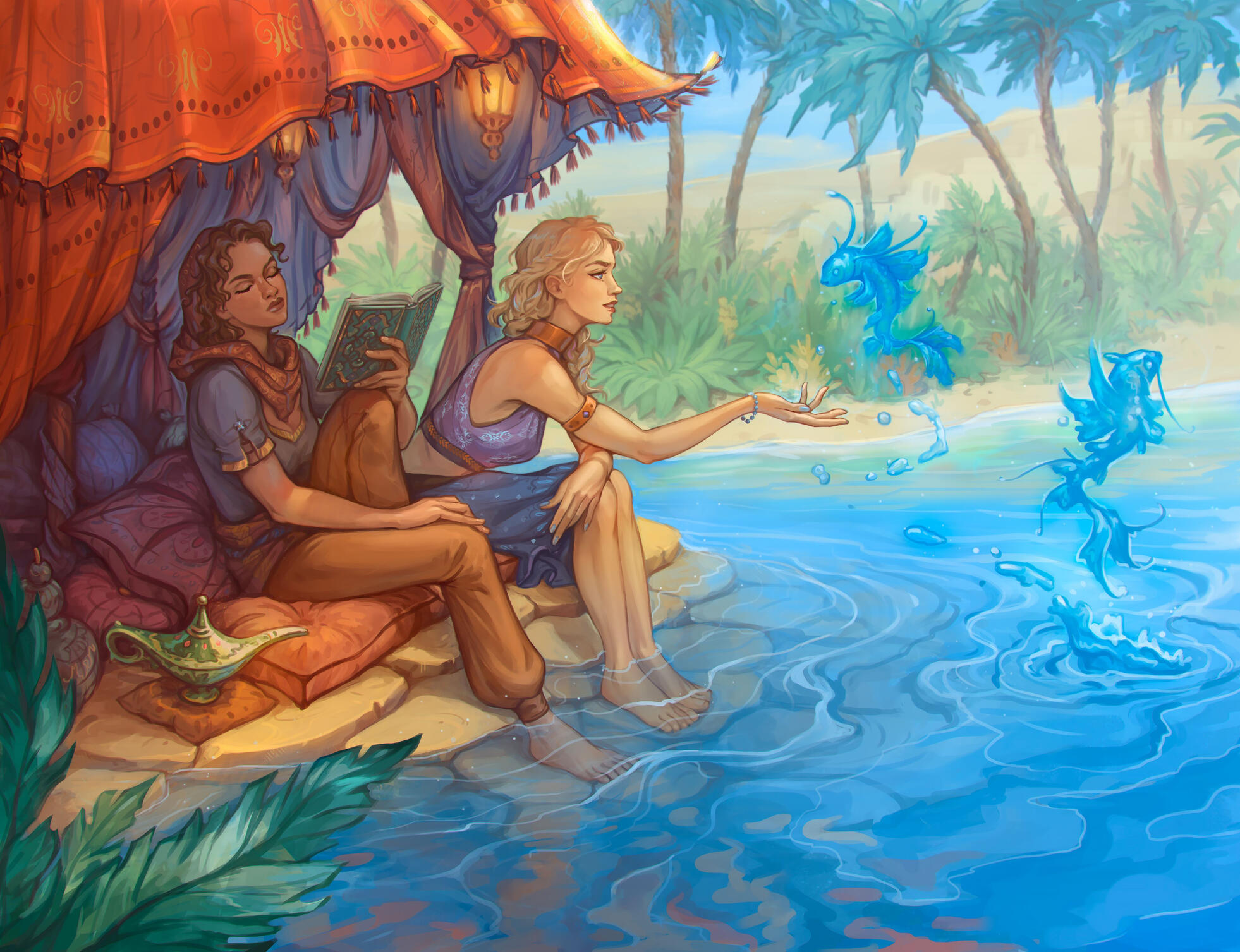 Peace at last: Taliyah and Tairi, by Yioshka