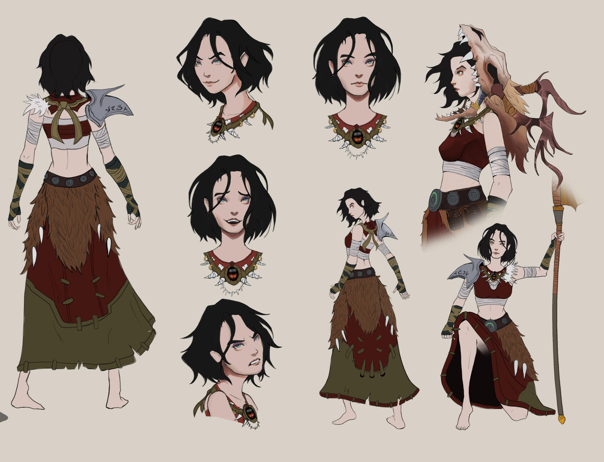 Character sheet, by yexko.art